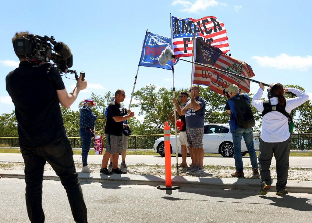 Donald Trump a appelé ses supporters à manifester leur désaccord, à New York ou à Palm Beach, en Floride (photo).